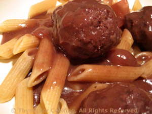 Meatballs in Red Wine Sauce