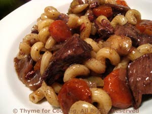 Provençal Beef and Mushroom Pasta