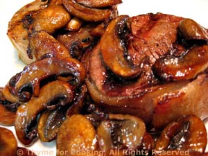 Filet Mignon with Glazed Mushrooms