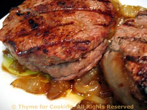 Filet Mignon with Caramelized Onions