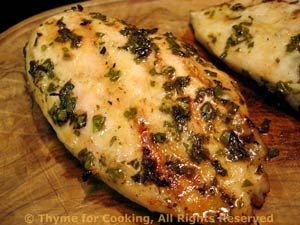 Grilled Chicken Breasts with Lemon and Fresh Herbs