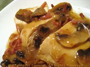 Sautéed Chicken Breasts with Bacon and Mushrooms