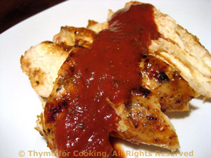 Grilled Chicken Breasts with Pimiento Sauce