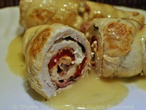 Turkey Rolls Stuffed with Pimiento and Feta