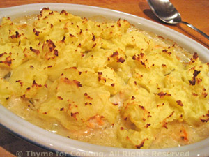 Fish Pie with Salmon, Smoked Salmon and Savoy Cabbage