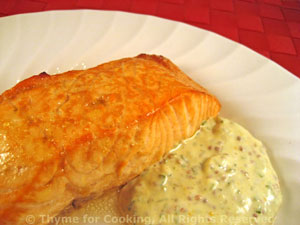 Glazed Salmon with Tarragon Mustard