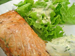salmon with dill salad