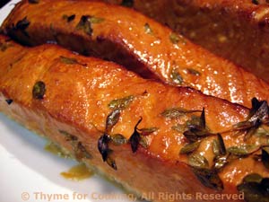 Salmon with Lemon and Herbs, Lightly Smoked