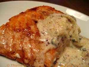 Salmon, Mustard Cream