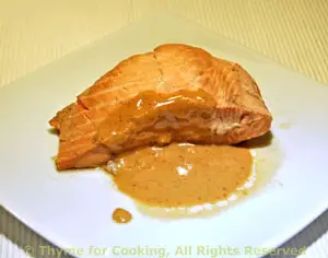 Red-Cooked Salmon with Peanut Sauce