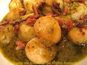 Scallops with Pesto