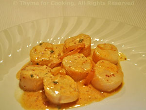 Scallops in White Wine