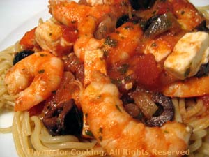 Shrimp with Feta and Greek Olives