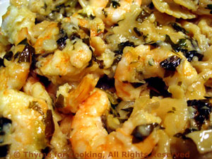 Shrimp  Persillade over Pasta