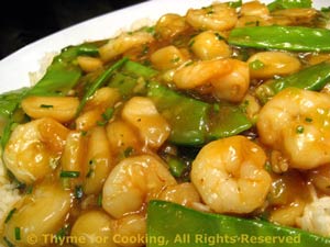 Stir-fried Shrimp with Snow Peas (Mangetout)