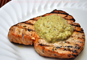 Grilled Tuna with Pesto