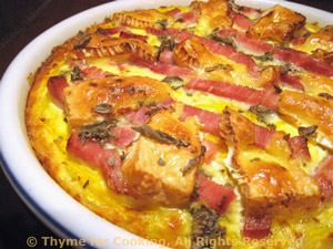 Butternut Squash, Brie and Ham Quiche