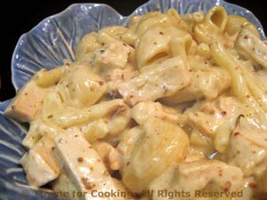 Turkey with Mustard Sauce, Pasta