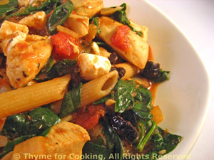 Pasta with Chicken & Spinach