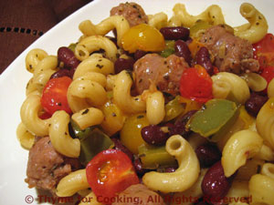 Pasta with Sausages and Cherry Tomatoes