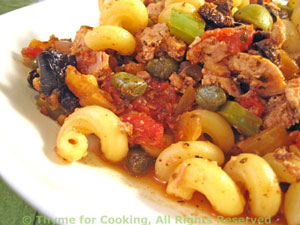 Pasta Puttanesca with Tuna