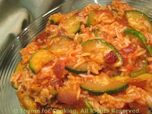 Tomato Scented Basmati Rice with Zucchini
