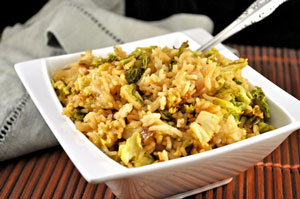 Fried Rice with Savoy Cabbage