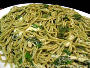 Spaghetti with Garlic, Herbs and Parmesan