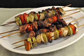 Lamb and Vegetable Kebabs 