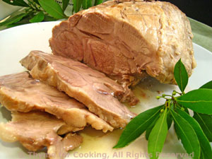 Braised Pork Loin with Bay Leaves (Laurel)