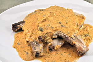 Pork Chops with Ginger Caper Sauce