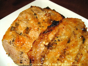 Grilled Pork Chops with Sage