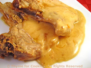 Pork Chops with Yogurt Mustard Pan Sauce