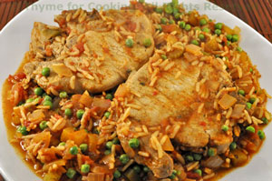 Pork Chops with Spanish Rice