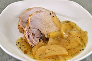 Braised Pork Loin with Apples and Onions