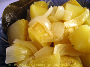 Potatoes Braised with Bay and Mustard
