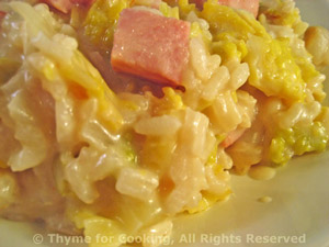 Risotto with Ham and Savoy Cabbage
