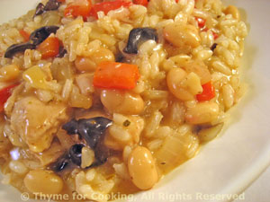 Turkey, Pepper and White Bean Risotto