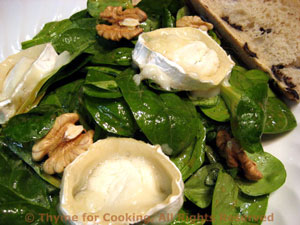 Spinach Salad with Warm Chevre