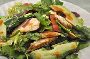Grilled Chicken, Pepper and Avocado Salad 