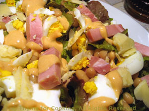 Ham, White Bean Salad, Thousand Island Dressing