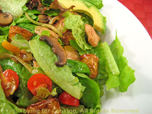 Salad with Turkey, Mushrooms and Potatoes