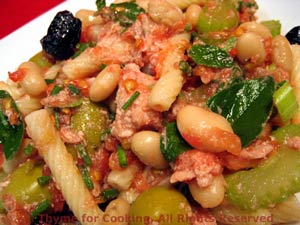 Pasta with Tuna, Cannellini and Fresh Tomato Sauce