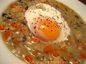 Chicken and Mushroom Chowder with egg