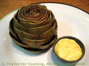 Artichokes with Mayonnaise Dipping Sauce