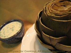 Artichoke with Dill Dip