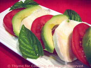 Tomato, Mozzarella and Avocado Salad