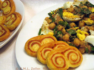 Chickpea, Egg and Herb Salad with Parmesan Crisps