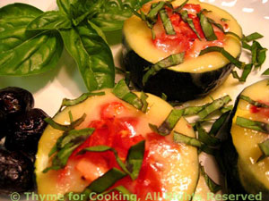 Warm Stuffed Zucchini (Courgette) Cups