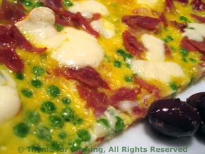 Frittata with Peas and Prosciutto